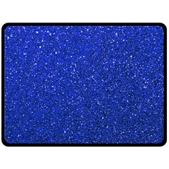 Blue Glitter Double Sided Fleece Blanket (large)  by snowwhitegirl