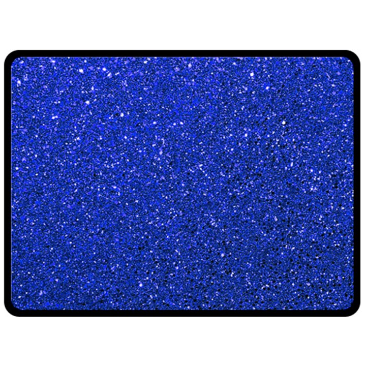 Blue Glitter Double Sided Fleece Blanket (Large) 