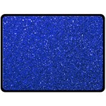 Blue Glitter Double Sided Fleece Blanket (Large)  80 x60  Blanket Back