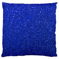 Blue Glitter Large Flano Cushion Case (one Side) by snowwhitegirl