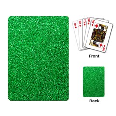 Green Glitter Playing Card by snowwhitegirl