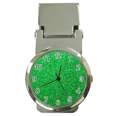 Green Glitter Money Clip Watches