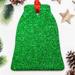 Green Glitter Bell Ornament (two Sides) by snowwhitegirl