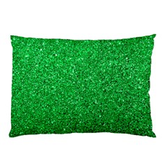 Green Glitter Pillow Case (two Sides) by snowwhitegirl