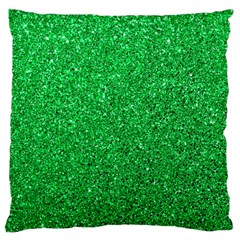 Green Glitter Large Cushion Case (one Side)