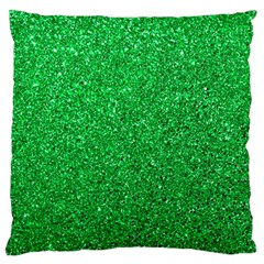 Green Glitter Standard Flano Cushion Case (one Side) by snowwhitegirl