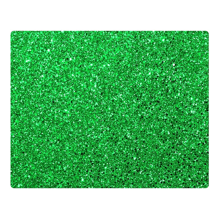 Green Glitter Double Sided Flano Blanket (Large) 