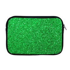 Green Glitter Apple Macbook Pro 17  Zipper Case by snowwhitegirl