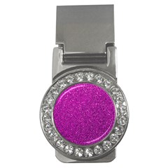 Pink  Glitter Money Clips (cz) 