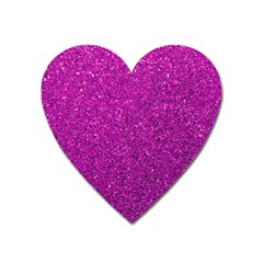 Pink  Glitter Heart Magnet