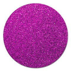 Pink  Glitter Magnet 5  (round) by snowwhitegirl