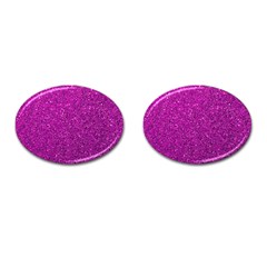 Pink  Glitter Cufflinks (oval) by snowwhitegirl