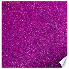 Pink  Glitter Canvas 12  X 12   by snowwhitegirl