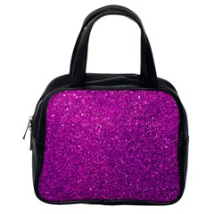 Pink  Glitter Classic Handbag (one Side) by snowwhitegirl