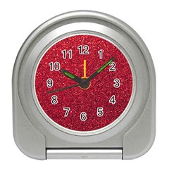 Red  Glitter Travel Alarm Clock by snowwhitegirl