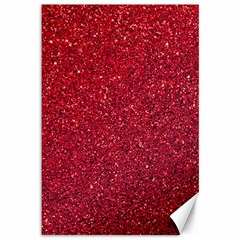 Red  Glitter Canvas 12  X 18   by snowwhitegirl