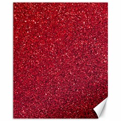 Red  Glitter Canvas 11  X 14   by snowwhitegirl