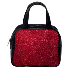 Red  Glitter Classic Handbag (one Side) by snowwhitegirl