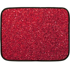 Red  Glitter Double Sided Fleece Blanket (mini)  by snowwhitegirl