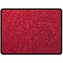 Red  Glitter Double Sided Fleece Blanket (large)  by snowwhitegirl