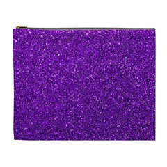 Purple  Glitter Cosmetic Bag (XL)