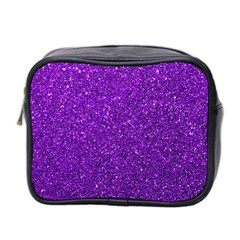 Purple  Glitter Mini Toiletries Bag (Two Sides)