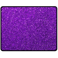 Purple  Glitter Double Sided Fleece Blanket (Medium) 