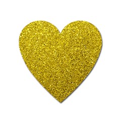 Gold  Glitter Heart Magnet by snowwhitegirl