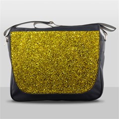 Gold  Glitter Messenger Bag by snowwhitegirl