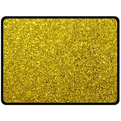 Gold  Glitter Double Sided Fleece Blanket (large)  by snowwhitegirl