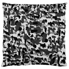 Grey Camo Standard Flano Cushion Case (one Side) by snowwhitegirl