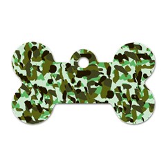 Brownish Green Camo Dog Tag Bone (one Side) by snowwhitegirl