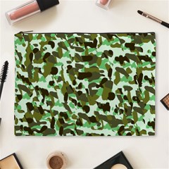 Brownish Green Camo Cosmetic Bag (xl) by snowwhitegirl