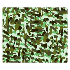 Brownish Green Camo Double Sided Flano Blanket (small)  by snowwhitegirl