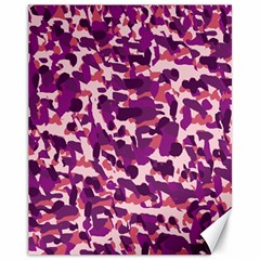 Pink Camo Canvas 11  X 14   by snowwhitegirl