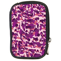 Pink Camo Compact Camera Leather Case by snowwhitegirl