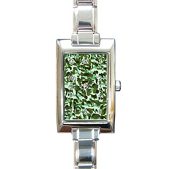 Green Camo Rectangle Italian Charm Watch