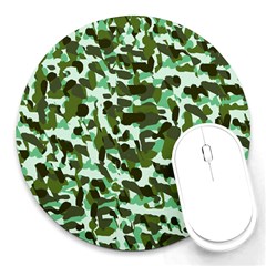 Green Camo Round Mousepads