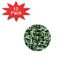 Green Camo 1  Mini Buttons (10 pack) 