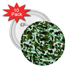 Green Camo 2.25  Buttons (10 pack) 