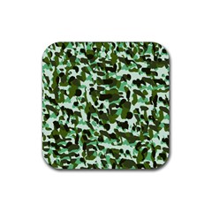 Green Camo Rubber Coaster (Square) 