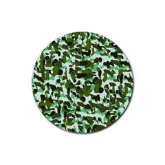 Green Camo Rubber Coaster (Round) 