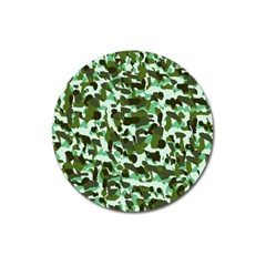 Green Camo Magnet 3  (Round)