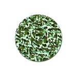 Green Camo Magnet 3  (Round) Front