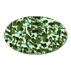 Green Camo Oval Magnet