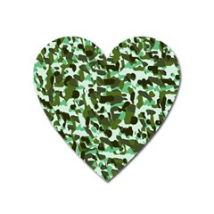 Green Camo Heart Magnet