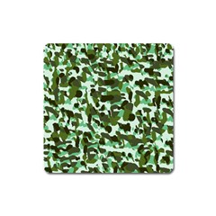 Green Camo Square Magnet