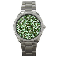 Green Camo Sport Metal Watch