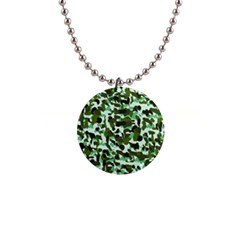 Green Camo Button Necklaces