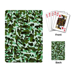 Green Camo Playing Card